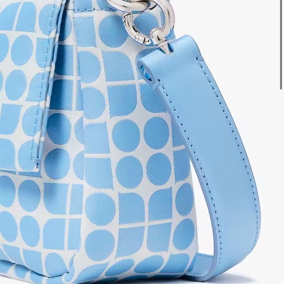 Kate Spade Noel Jacquard Convertible Crossbody Canvas XBody Shoulder 
Astral Blu - Picture 8 of 16